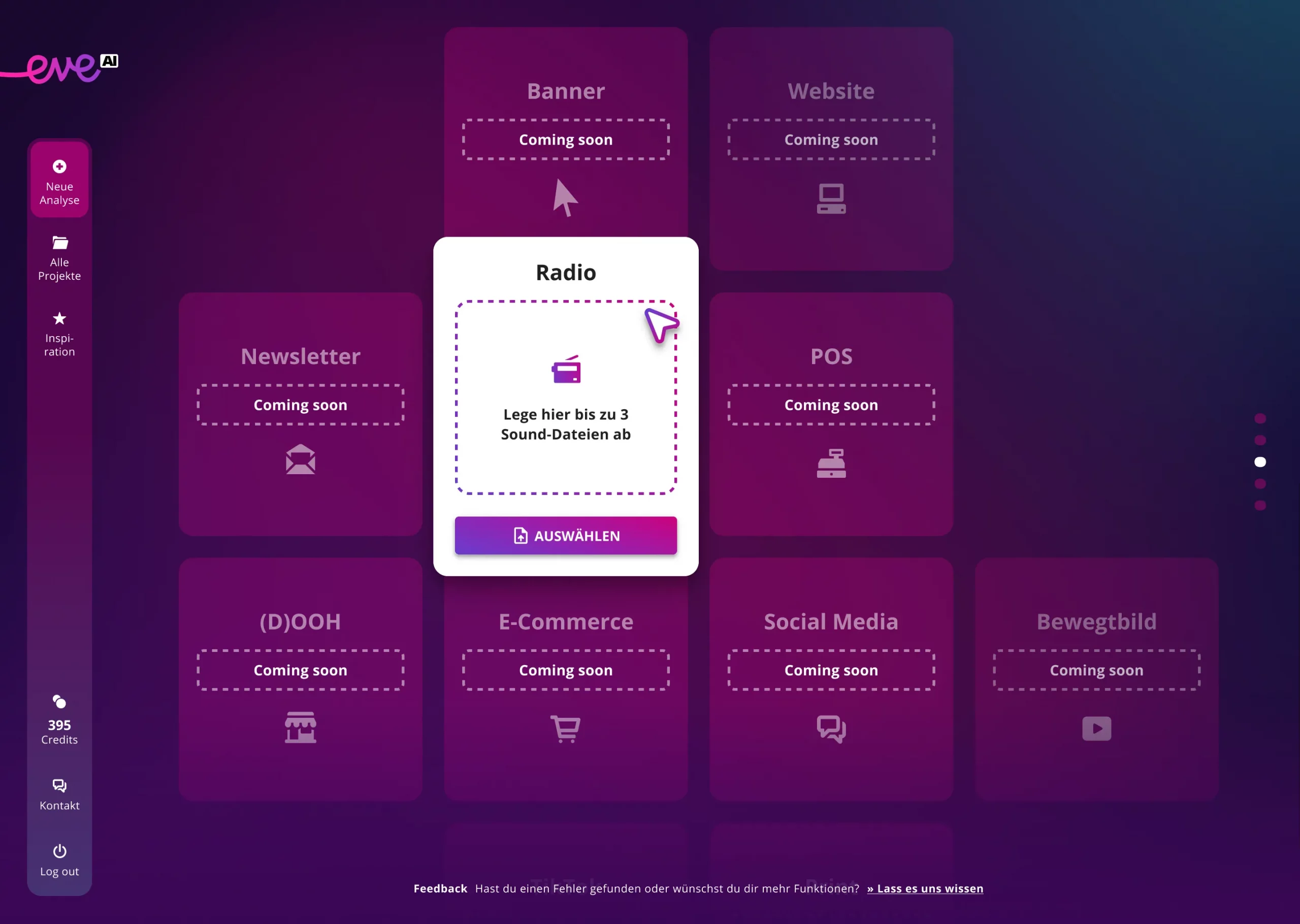 eve.ai product screenshot